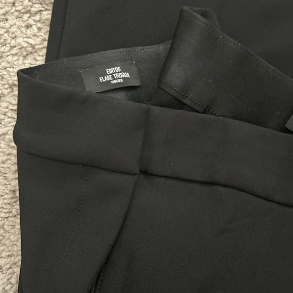 Express Editor High Waisted Trouser Flare Pant- Black- Sz 8 - Picture 4 of 4
